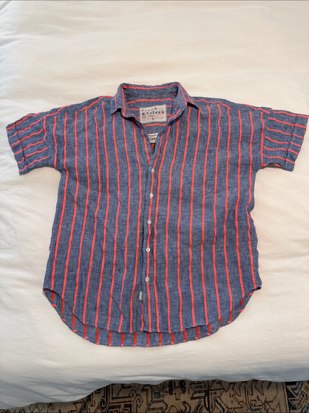 Frank & Eileen Chambray Button-Down with Stripes
